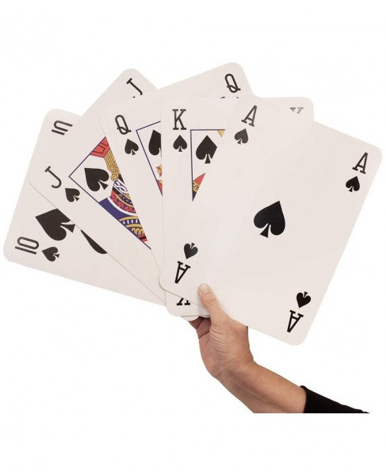 GSE 8" x 11" Super Jumbo Playing Cards Giant Playing Cards Extra Large Card Game Deck for Adults Kids & Seniors $35.70 Card G...