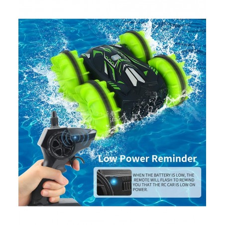 Amphibious Remote Control Car Toys for 5 6 7 8 9 10 Year Old Boys RC Boat for Kids 2.4 GHz Waterproof Stunt Car 4WD Vehicle A...