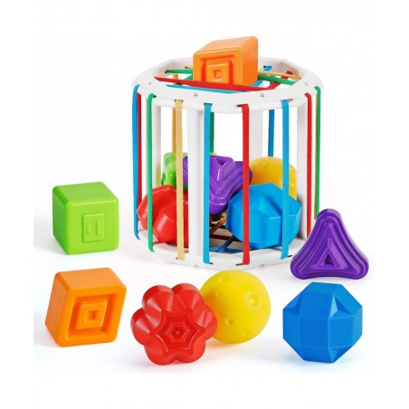 Sensory 2 in 1 Shape Sorting & Rattle Toys -Baby Gift Idea $26.17 Early Development & Activity Toys