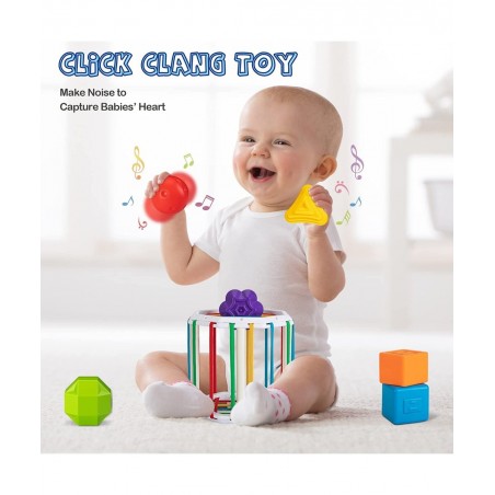 Sensory 2 in 1 Shape Sorting & Rattle Toys -Baby Gift Idea $26.17 Early Development & Activity Toys