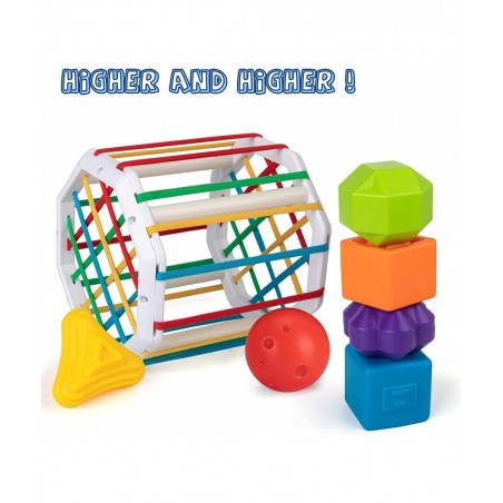 Sensory 2 in 1 Shape Sorting & Rattle Toys -Baby Gift Idea $26.17 Early Development & Activity Toys