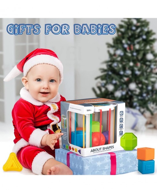 Sensory 2 in 1 Shape Sorting & Rattle Toys -Baby Gift Idea $26.17 Early Development & Activity Toys