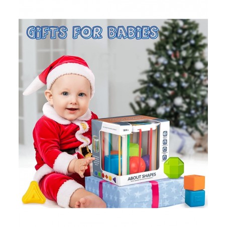 Sensory 2 in 1 Shape Sorting & Rattle Toys -Baby Gift Idea $26.17 Early Development & Activity Toys