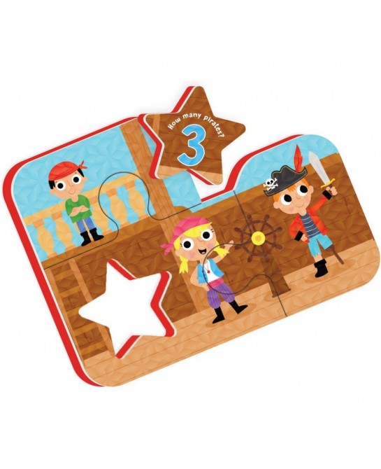 Playful Pirates Bath Puzzles - Bath Toys for Toddlers – Foam Bath Puzzles for Kids - Fine Motor Skills (17 Pieces 5 Puzzles) ...