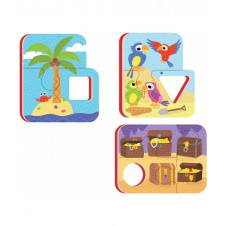 Playful Pirates Bath Puzzles - Bath Toys for Toddlers – Foam Bath Puzzles for Kids - Fine Motor Skills (17 Pieces 5 Puzzles) ...