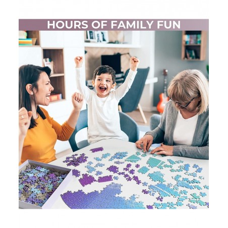 500 Pieces Puzzle for Adults - Nature Puzzle Games Pack of 2 - Jigsaw Gradient Puzzle Games 1 Round & 1 Square - Succulent Pl...