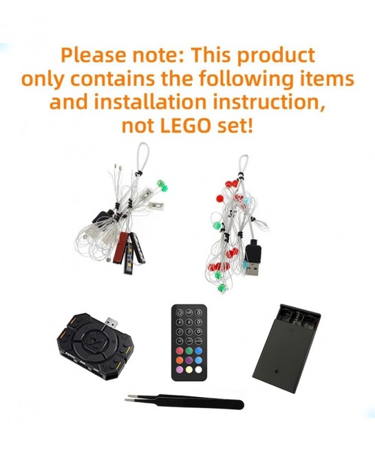 LED Light Kit (Remote Control) Compatible with Lego Republic Gunship - Lighting Set for Star Wars 75309 (Lego Set Not Include...