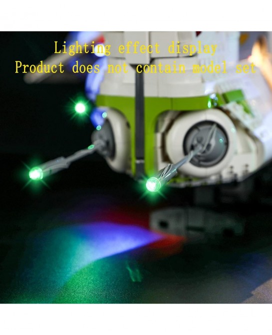 LED Light Kit (Remote Control) Compatible with Lego Republic Gunship - Lighting Set for Star Wars 75309 (Lego Set Not Include...
