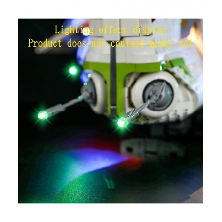LED Light Kit (Remote Control) Compatible with Lego Republic Gunship - Lighting Set for Star Wars 75309 (Lego Set Not Include...