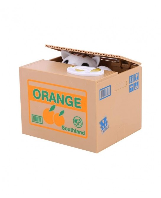 Automatic Stealing Coin Cat Kitty Piggy Bank Money Box Stealing Coin Cat Coins Money Box Bank Panda Cat Steal Money Coin Bank...