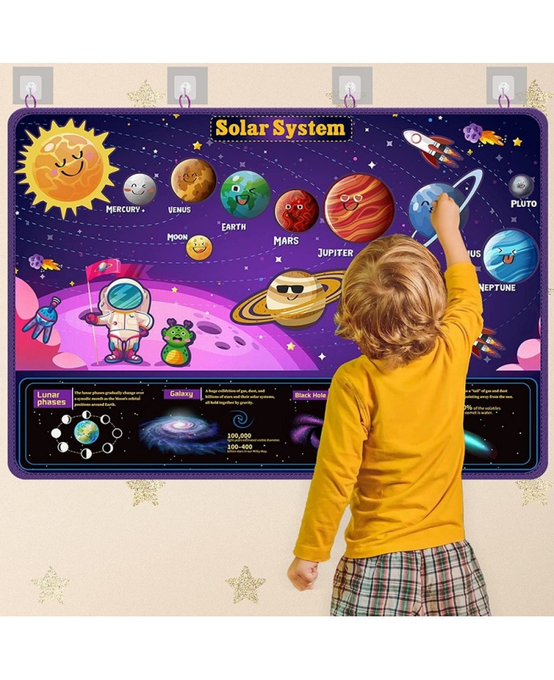 KidEwan 33PCS Outer Space Felt Flannel Board Story Set for Kids 3.5 Ft Solar System Universe Storytelling Preschool Early Lea...