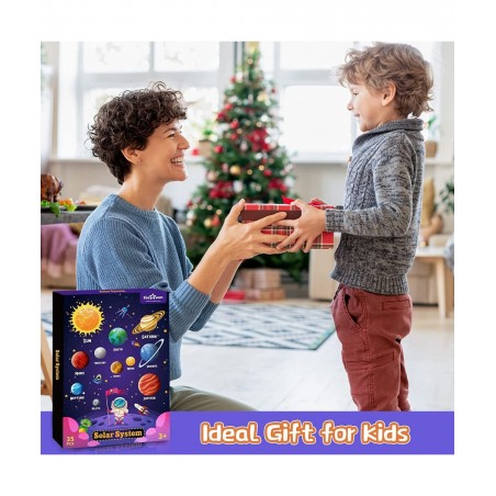 KidEwan 33PCS Outer Space Felt Flannel Board Story Set for Kids 3.5 Ft Solar System Universe Storytelling Preschool Early Lea...