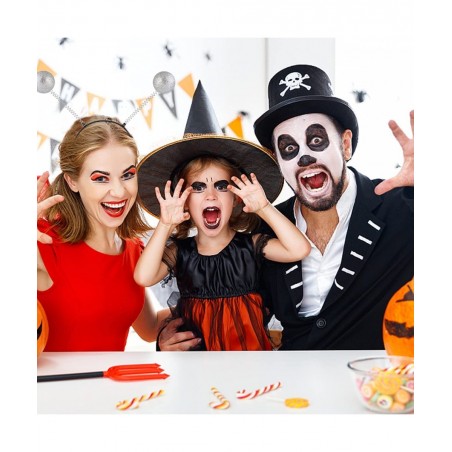 6PCS Silver Martian Antenna Headband Sparkle Alien Headband Halloween Costume Party Decoration $15.48 Kids' Party Hats