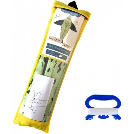 Huge 3D Seal Kite for Kids Includes Kite Line and Bag Easy to Fly Single Line Kite for Beach Park and Outdoor Activities Gree...