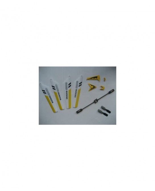 Full Replacement Parts Set S107 RC Helicopter Main Blades Tail Decorations Tail Props Balance Bar -Yellow Set- $16.08 Remote ...