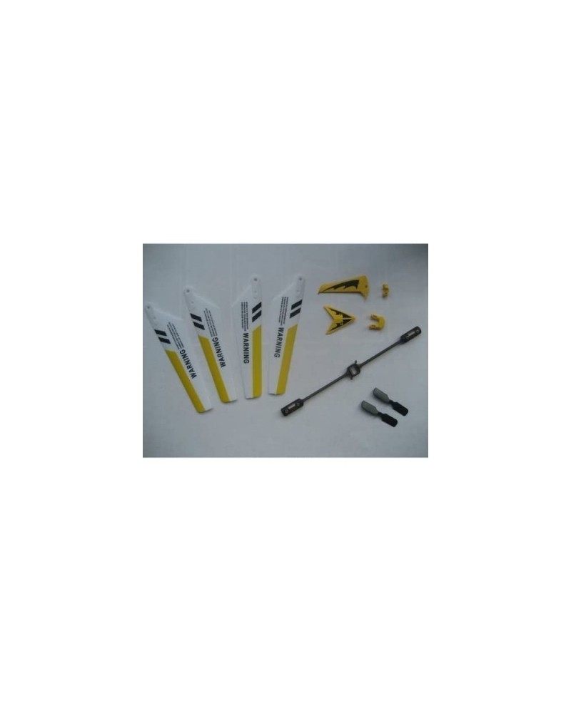 Full Replacement Parts Set S107 RC Helicopter Main Blades Tail Decorations Tail Props Balance Bar -Yellow Set- $16.08 Remote ...