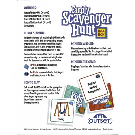 Family Scavenger Hunt Game $21.69 Card Games
