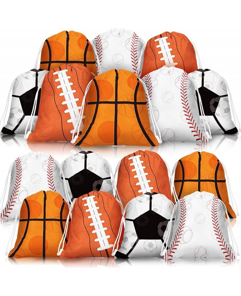 Sports Party Drawstring Bag Supplies Ball Backpack Baseball Soccer Football Basketball Softball Goodie Bags Party Decoration ...