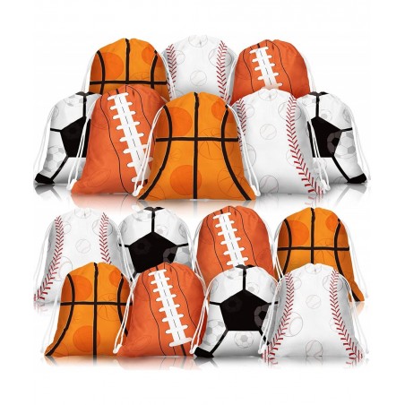 Sports Party Drawstring Bag Supplies Ball Backpack Baseball Soccer Football Basketball Softball Goodie Bags Party Decoration ...