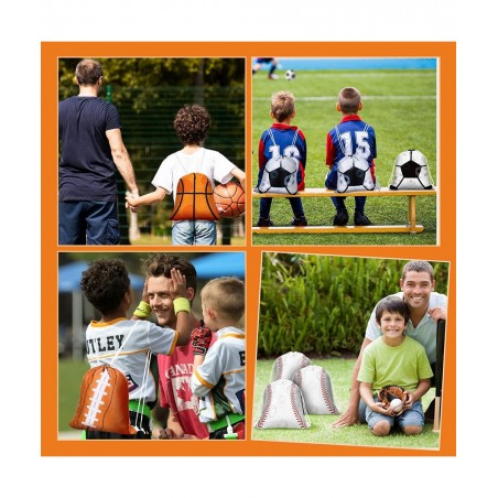 Sports Party Drawstring Bag Supplies Ball Backpack Baseball Soccer Football Basketball Softball Goodie Bags Party Decoration ...