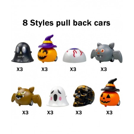24 Pack Halloween Pull Back Cars for Kids Boys Girls Halloween Toys Halloween Party Favors Halloween Treat Bags Gifts $18.29 ...