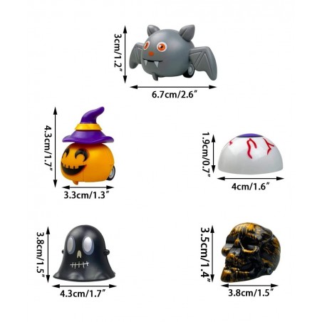 24 Pack Halloween Pull Back Cars for Kids Boys Girls Halloween Toys Halloween Party Favors Halloween Treat Bags Gifts $18.29 ...