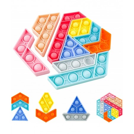 Pop Fidget Sensory Toys Silicone Squeeze Packs Set Gifts Poppers Popping Stress Anxiety Relief for Kids Children Adults $15.0...