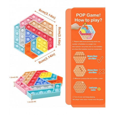 Pop Fidget Sensory Toys Silicone Squeeze Packs Set Gifts Poppers Popping Stress Anxiety Relief for Kids Children Adults $15.0...