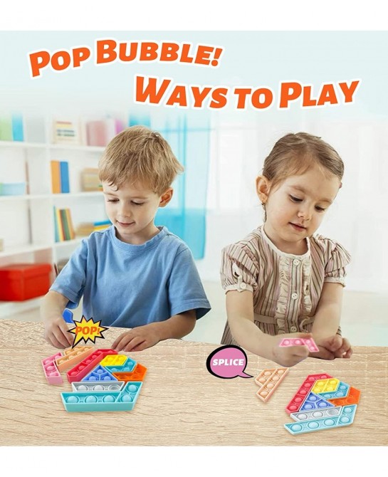Pop Fidget Sensory Toys Silicone Squeeze Packs Set Gifts Poppers Popping Stress Anxiety Relief for Kids Children Adults $15.0...