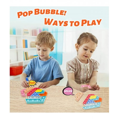 Pop Fidget Sensory Toys Silicone Squeeze Packs Set Gifts Poppers Popping Stress Anxiety Relief for Kids Children Adults $15.0...