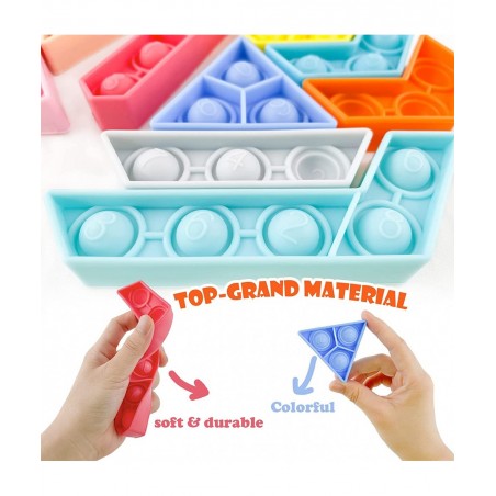 Pop Fidget Sensory Toys Silicone Squeeze Packs Set Gifts Poppers Popping Stress Anxiety Relief for Kids Children Adults $15.0...