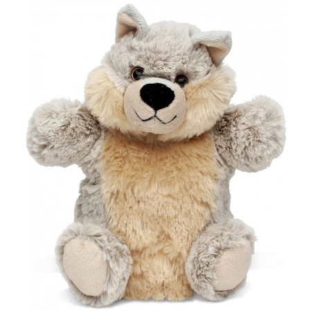 DolliBu Wolf Plush Hand Puppet for Kids - Soft Plush Stuffed Animal Hand Puppet Toy for Puppet Show Games & Puppet Theaters f...
