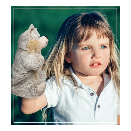 DolliBu Wolf Plush Hand Puppet for Kids - Soft Plush Stuffed Animal Hand Puppet Toy for Puppet Show Games & Puppet Theaters f...