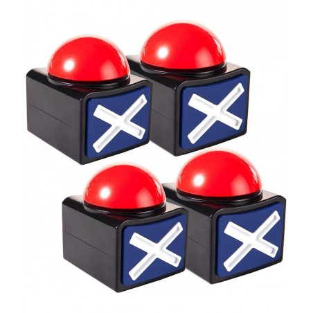 Game Answer Buzzer 4 Pack Game Buzzer Alarm Sound Play Button with Light Trivia Quiz Got Talent Buzzer Toys for Kids Adult $6...