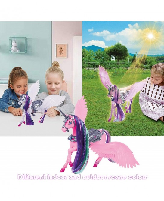 Color Change Unicorn and Fairy Tale Princess Doll W/ Mane Brush Girls' Unicorn Doll Toys Gifts Presents for Girl Kids Aged 3+...