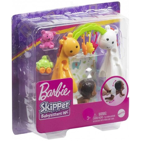 Skipper Babysitters Inc. Crawling and Playtime Playset with Baby Doll with Bobbling Head and Bottom Floor Gym Blanket and 6 T...