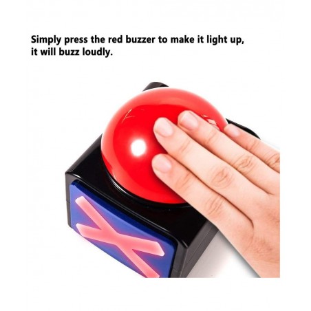 Game Answer Buzzer 4 Pack Game Buzzer Alarm Sound Play Button with Light Trivia Quiz Got Talent Buzzer Toys for Kids Adult $6...