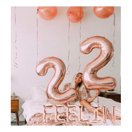 Set of 3 FEELIN 22 Balloons 22nd Birthday Decoration FEELIN 22 Banner 22nd Birthday Supplies $18.10 Kids' Party Decorations