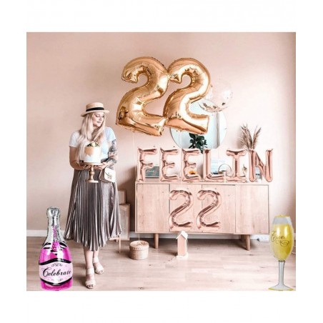 Set of 3 FEELIN 22 Balloons 22nd Birthday Decoration FEELIN 22 Banner 22nd Birthday Supplies $18.10 Kids' Party Decorations