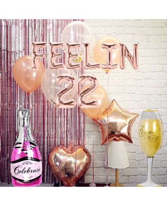 Set of 3 FEELIN 22 Balloons 22nd Birthday Decoration FEELIN 22 Banner 22nd Birthday Supplies $18.10 Kids' Party Decorations