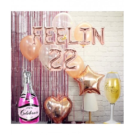 Set of 3 FEELIN 22 Balloons 22nd Birthday Decoration FEELIN 22 Banner 22nd Birthday Supplies $18.10 Kids' Party Decorations