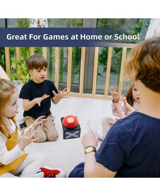 Game Answer Buzzer 4 Pack Game Buzzer Alarm Sound Play Button with Light Trivia Quiz Got Talent Buzzer Toys for Kids Adult $6...