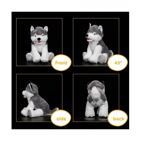 Husky Stuffed Animal Toys Cuddly Puppy Dog Plush Toy Wolf Stuffed Animals 16 inches / 8 inches Cuddly Adorable Gifts for Kids...
