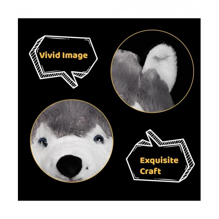 Husky Stuffed Animal Toys Cuddly Puppy Dog Plush Toy Wolf Stuffed Animals 16 inches / 8 inches Cuddly Adorable Gifts for Kids...