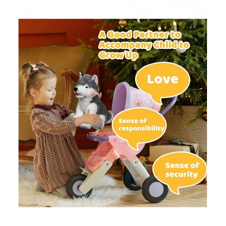 Husky Stuffed Animal Toys Cuddly Puppy Dog Plush Toy Wolf Stuffed Animals 16 inches / 8 inches Cuddly Adorable Gifts for Kids...