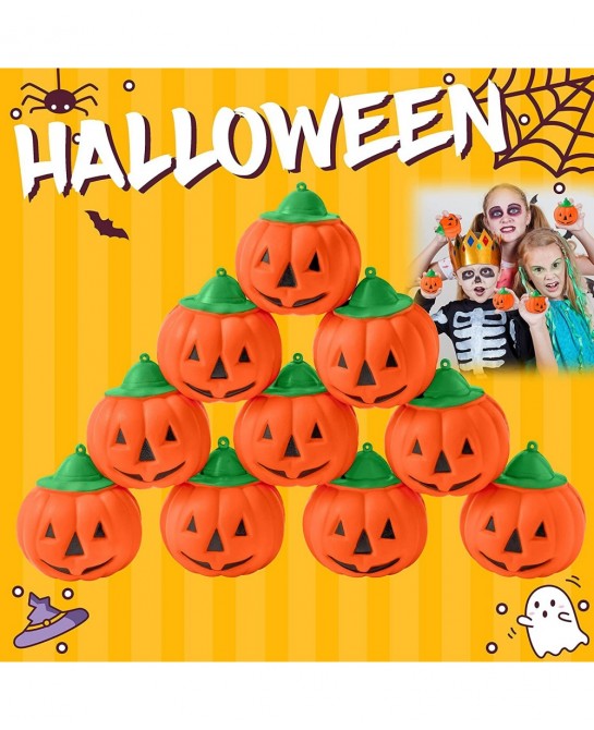 10Pcs Halloween Pumpkin Squeeze Toy Set Kawaii Cream Scented Slow Rising Decompression Relief Toys for Kids Decorations Gift ...