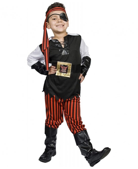 Boys Pirate Costume Light UP Belt Child Kids Size M 5 6 7 8 Years Old Ahoy Matey! $37.62 Kids' Costumes