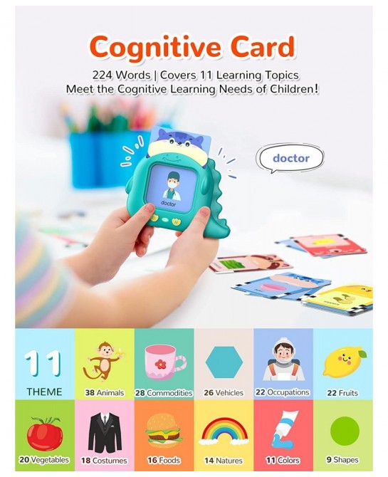 Talking Flash Cards Kids Toddler Flash Cards with 224 Sight Words Montessori Toys Autism Sensory Toys Speech Therapy Toys Lea...