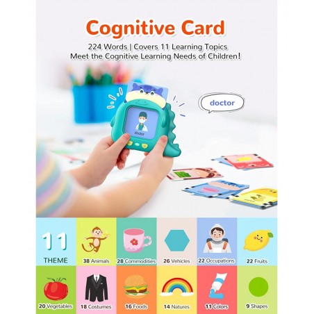 Talking Flash Cards Kids Toddler Flash Cards with 224 Sight Words Montessori Toys Autism Sensory Toys Speech Therapy Toys Lea...