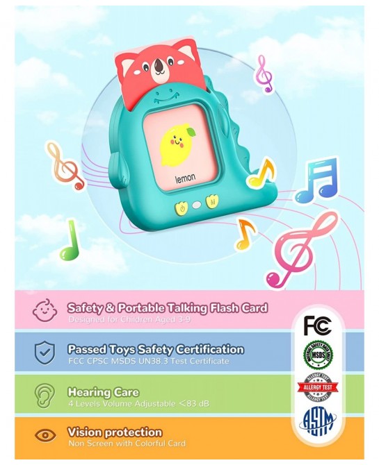 Talking Flash Cards Kids Toddler Flash Cards with 224 Sight Words Montessori Toys Autism Sensory Toys Speech Therapy Toys Lea...